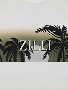 Мужская футболка Zilli белая с принтом, хлопок — принт