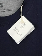 Мужская футболка Brunello Cucinelli синяя джерси — фирменная бирка Brunello Cucinelli