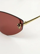 Солнцезащитные очки Cartier CT0431S 004 золотые с красными линзами Cartier фото 2