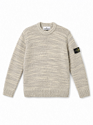 Мужской джемпер Stone Island бежевый, шерсть/полиамид