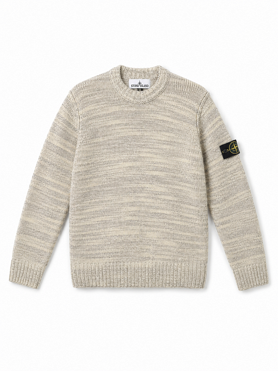 Мужской джемпер Stone Island бежевый, шерсть/полиамид Stone Island
