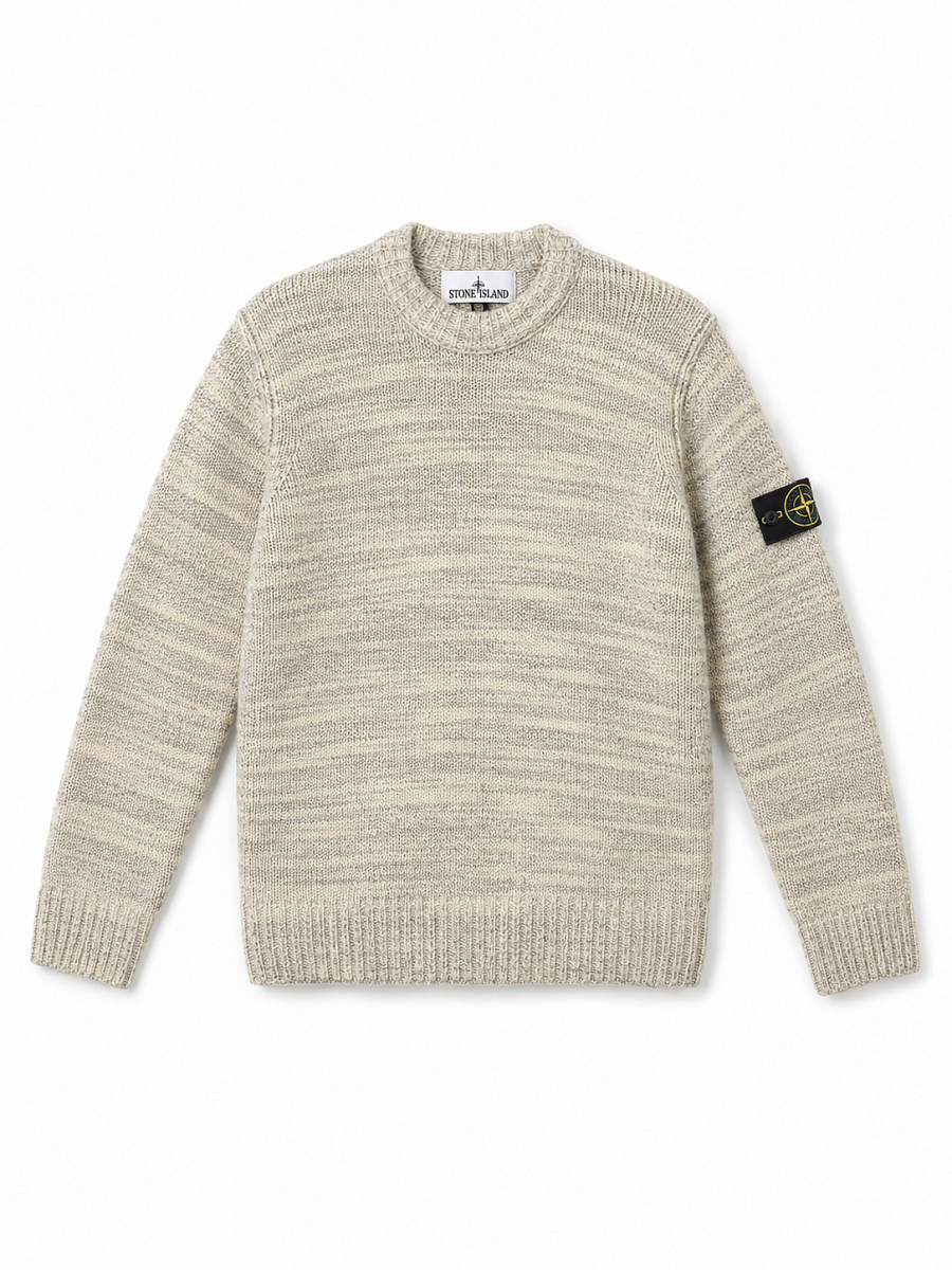 Мужской джемпер Stone Island бежевый, шерсть/полиамид