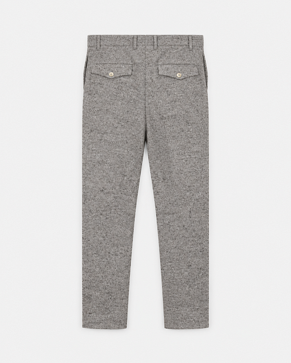 Мужские брюки Brunello Cucinelli серые Relaxed, шерсть/шелк Brunello Cucinelli фото 2