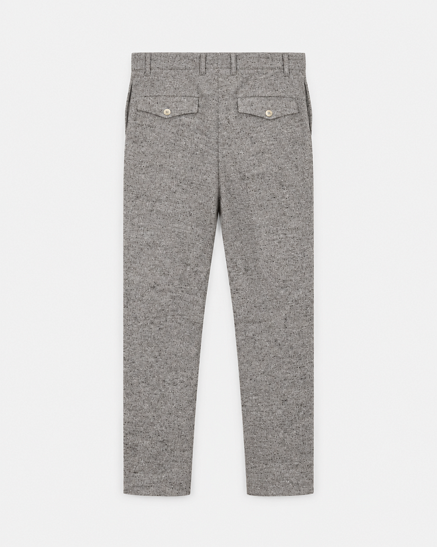 Мужские брюки Brunello Cucinelli серые Relaxed, шерсть/шелк Brunello Cucinelli фото 2