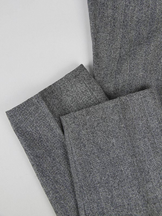Мужские брюки Brunello Cucinelli серые Leisure Fit, шерсть Brunello Cucinelli фото 6
