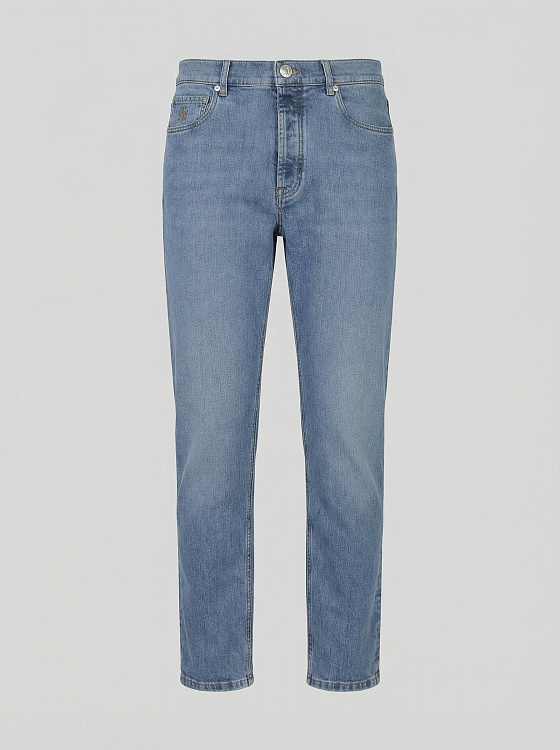 Джинсы мужские Brunello Cucinelli Iconic Fit голубые Brunello Cucinelli