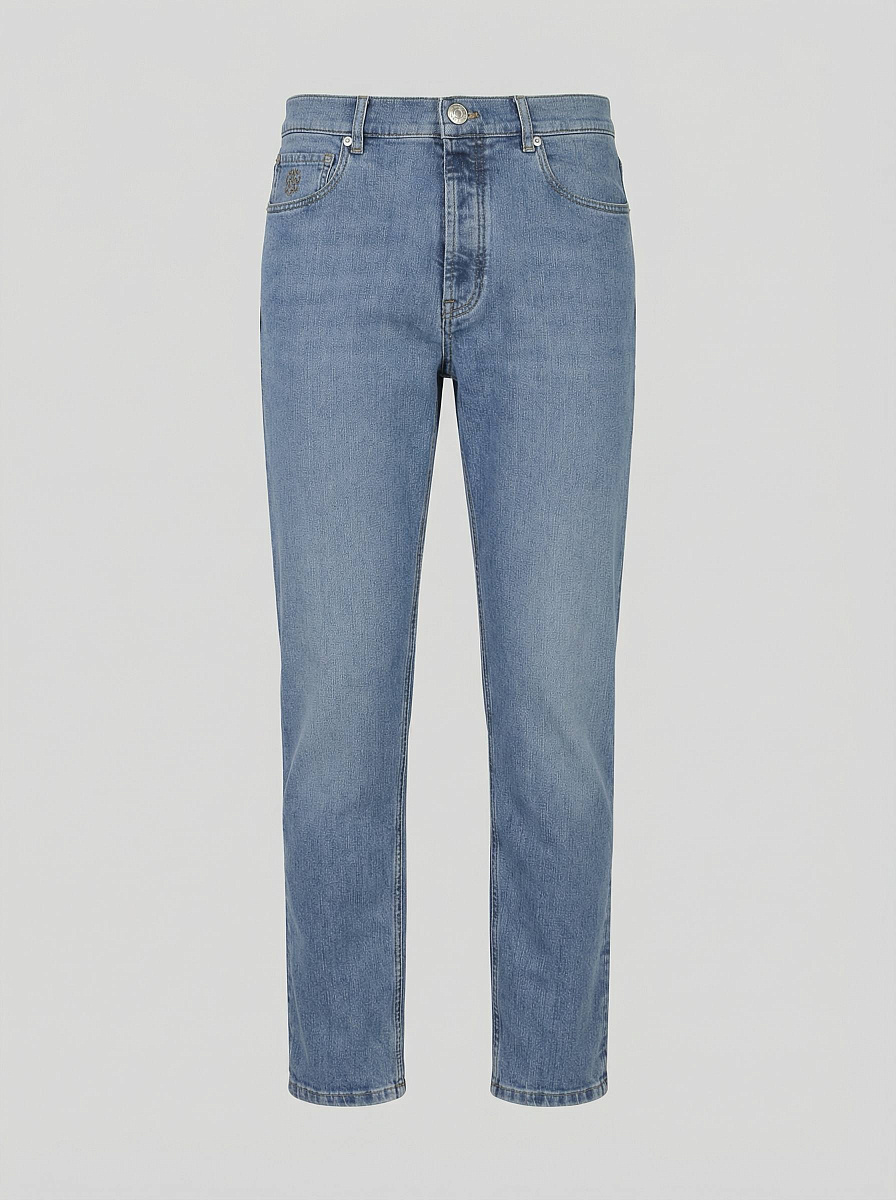 Джинсы мужские Brunello Cucinelli Iconic Fit голубые