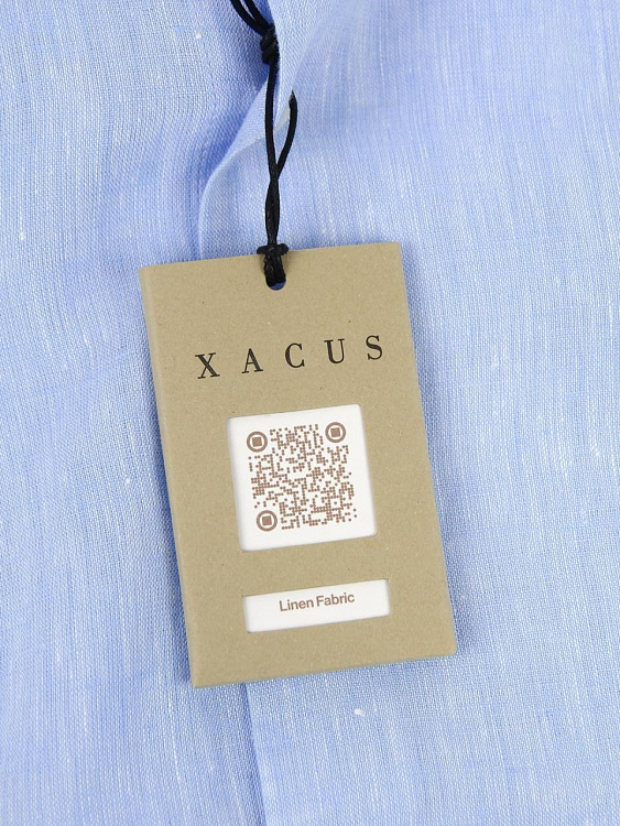 Мужская рубашка Xacus голубая, лен Xacus фото 5