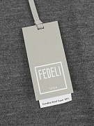 Мужской кардиган Fedeli серый на молнии, шерсть — фирменная бирка Fedeli