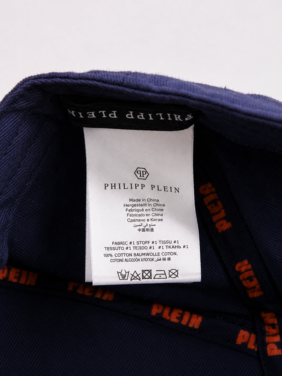Мужская бейсболка Philipp Plein синяя, хлопок Philipp Plein фото 6