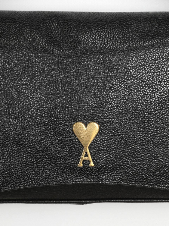Сумка женская Ami Paris Paname Leather Tote чёрная (телячья кожа) Ami Paris фото 5