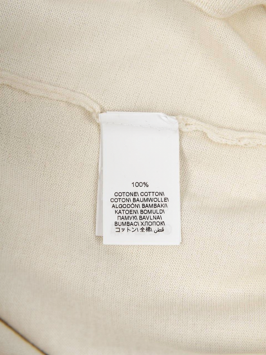 Мужской джемпер Brunello Cucinelli молочный, хлопок Brunello Cucinelli фото 6