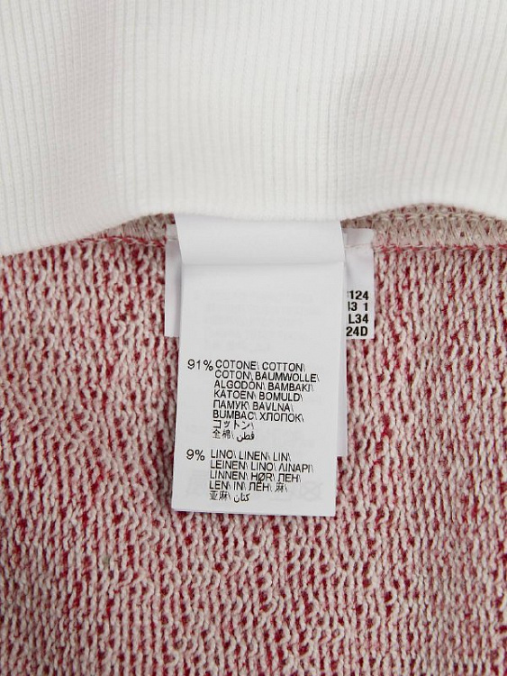 Мужской свитшот Brunello Cucinelli коралловый меланж махровый, хлопок/лен Brunello Cucinelli фото 8