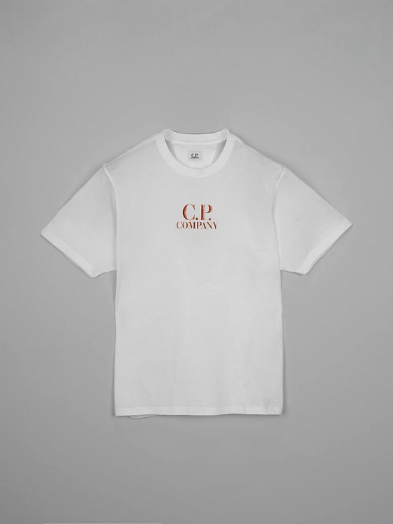 Мужская футболка C.P. Company белая, хлопок C.P. Company