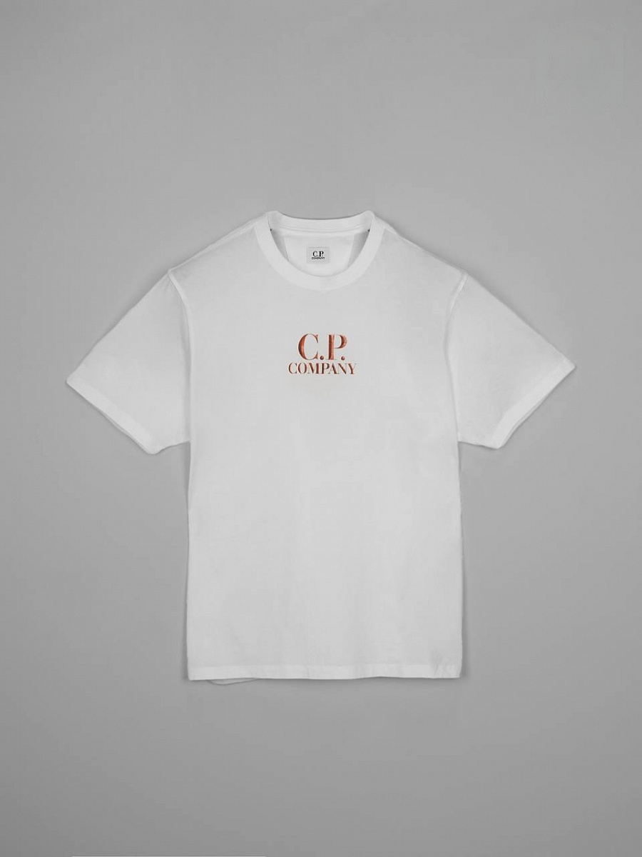 Мужская футболка C.P. Company белая, хлопок