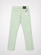 Мужские брюки чинос Portofino Jeans мятные — вид сзади