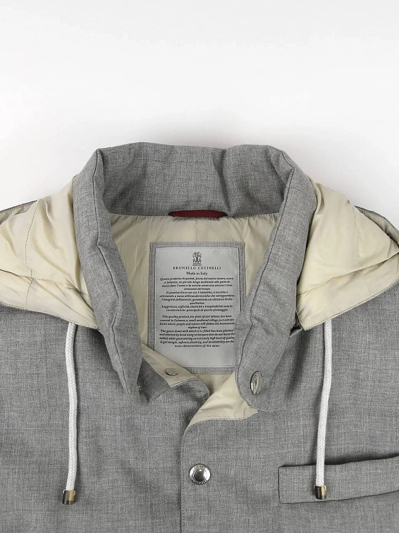 Мужской жилет Brunello Cucinelli серый, шерсть Brunello Cucinelli фото 3