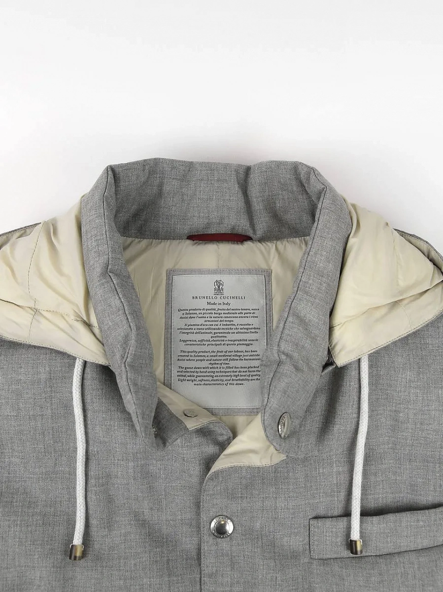 Мужской жилет Brunello Cucinelli серый, шерсть Brunello Cucinelli фото 3