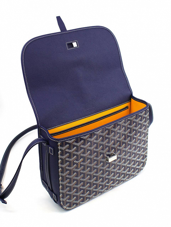 Сумка Goyard Belvedere MM темно-синяя, кожа Goyard фото 4