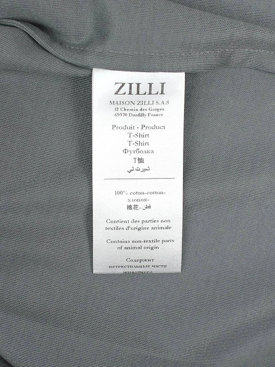 Мужская футболка Zilli серая хлопок Zilli фото 9