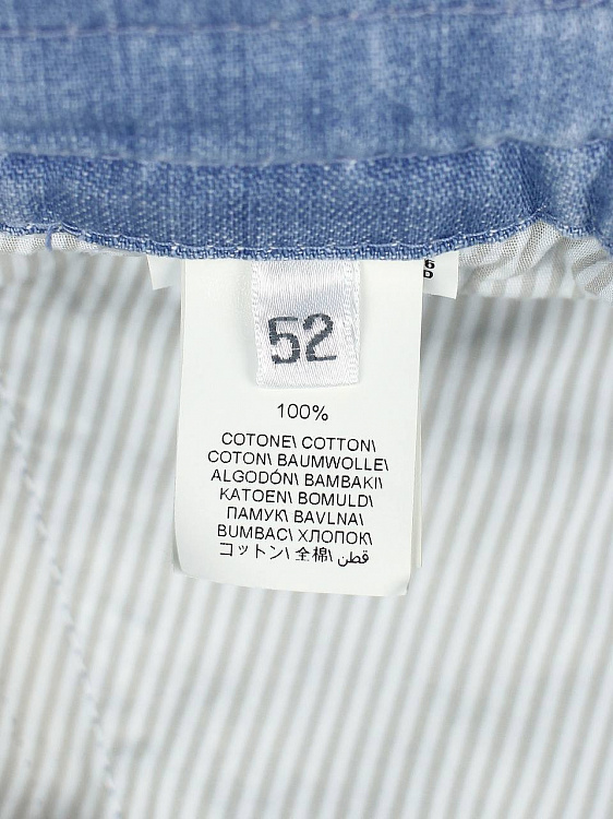 Мужские брюки Brunello Cucinelli голубой деним с кулиской Brunello Cucinelli фото 8
