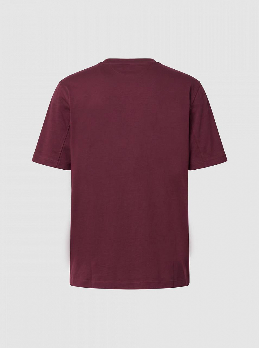 Мужская футболка Brunello Cucinelli бургунди, хлопок Brunello Cucinelli фото 2
