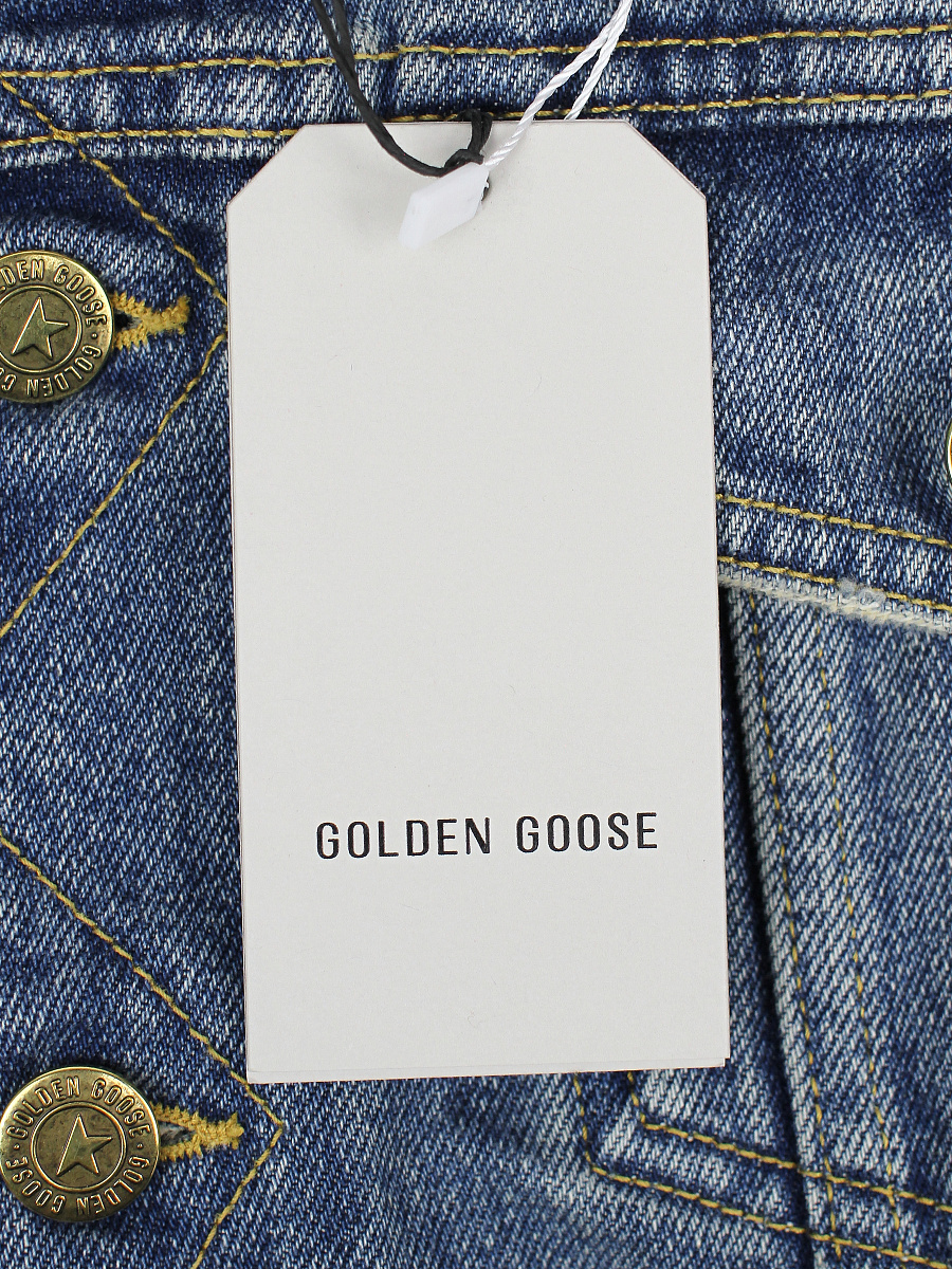 Женская джинсовая куртка Golden Goose синяя хлопок Golden Goose фото 9