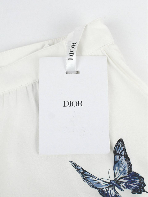 Женская юбка Dior молочная с синим принтом Dior фото 6