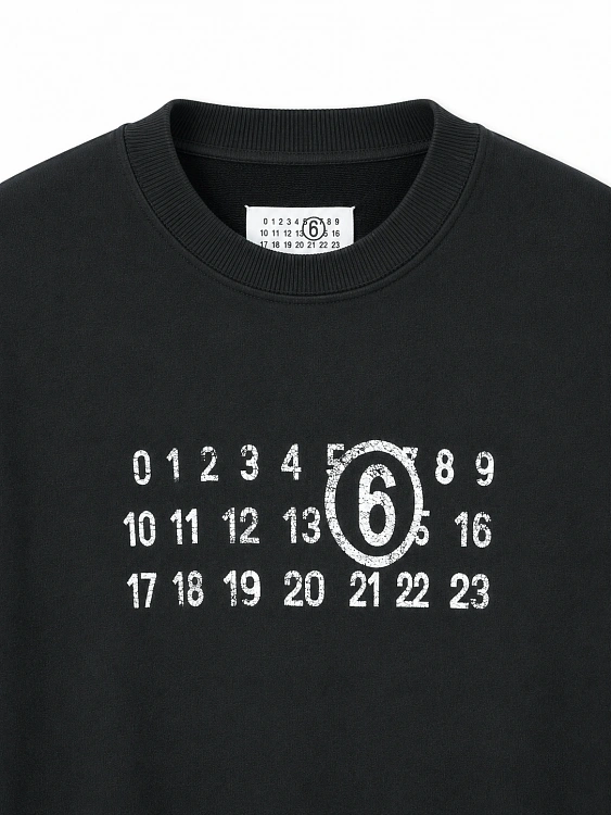 Мужской свитшот Maison Margiela MM6 черный из тонкого хлопка Maison Margiela фото 3