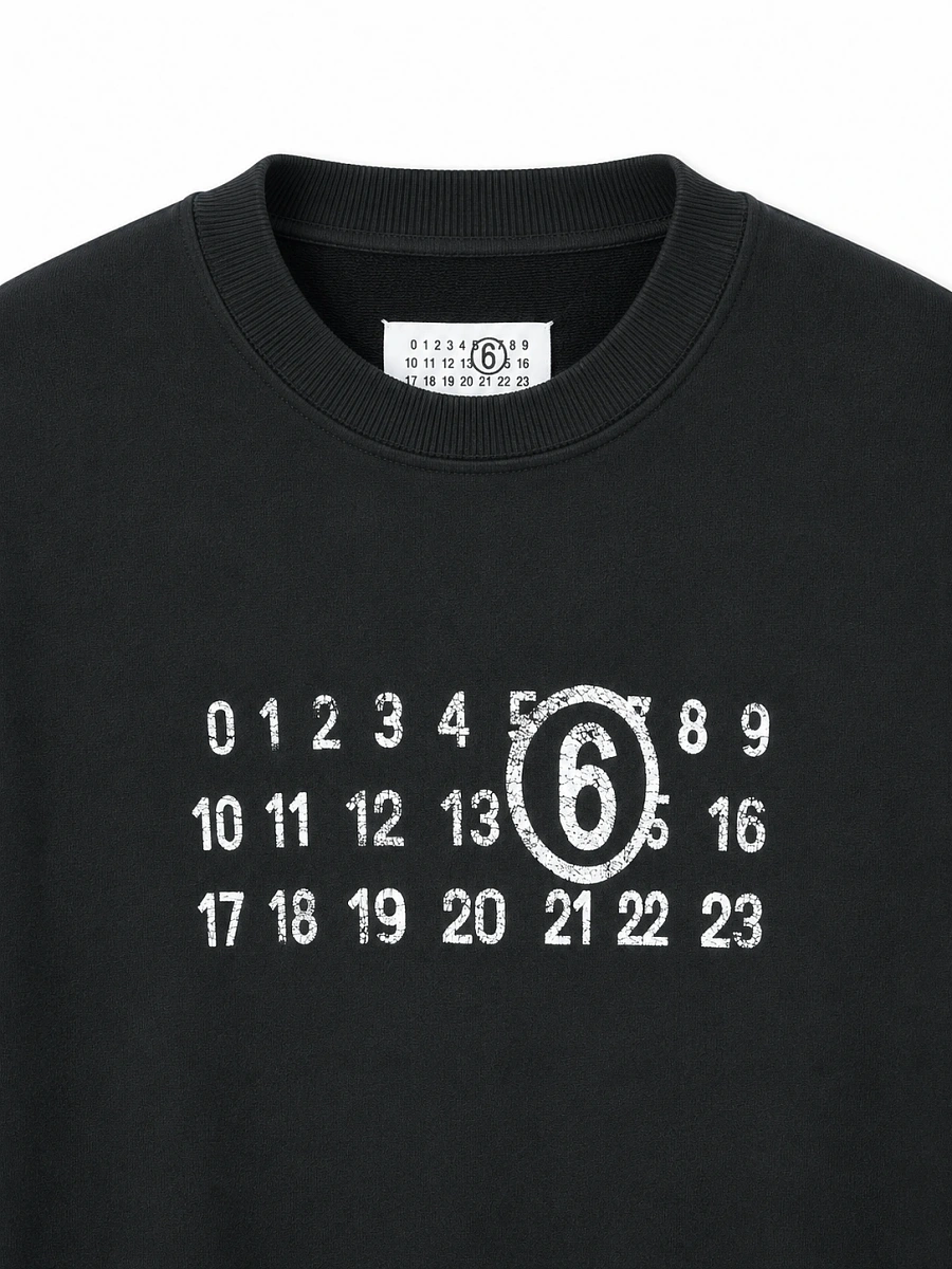 Мужской свитшот Maison Margiela MM6 черный из тонкого хлопка Maison Margiela фото 3