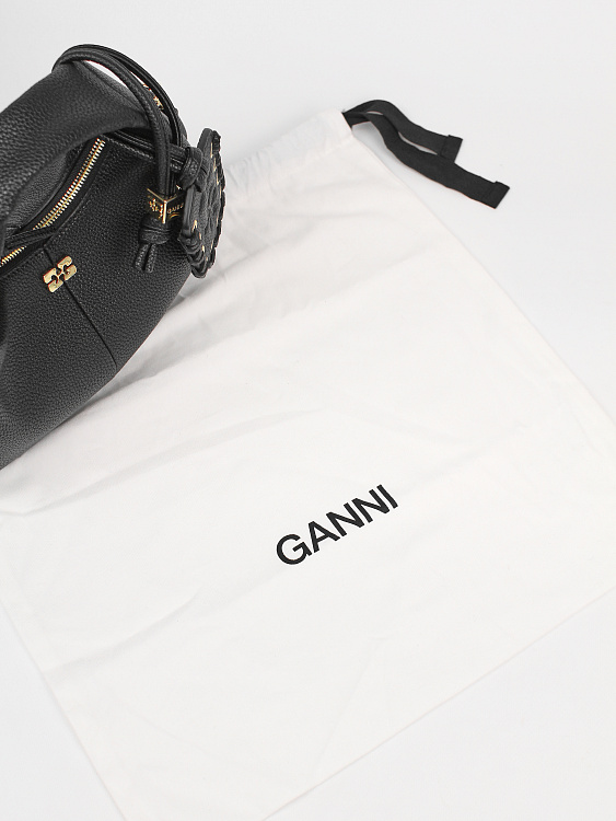 Женская сумка Ganni Hobo Bag черная Ganni фото 10