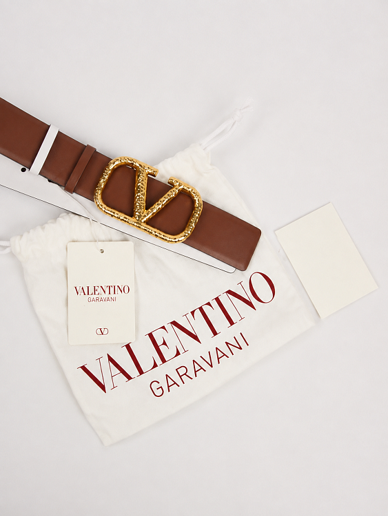 Женский кожаный ремень Valentino Garavani коричневый Valentino фото 5