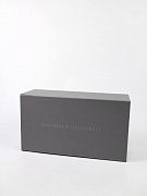 Мужские кеды Brunello Cucinelli чёрные кожа‑замша — фирменная коробка Brunello Cucinelli