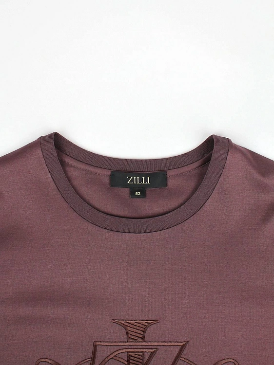 Мужская футболка Zilli бордовая хлопок Zilli фото 3