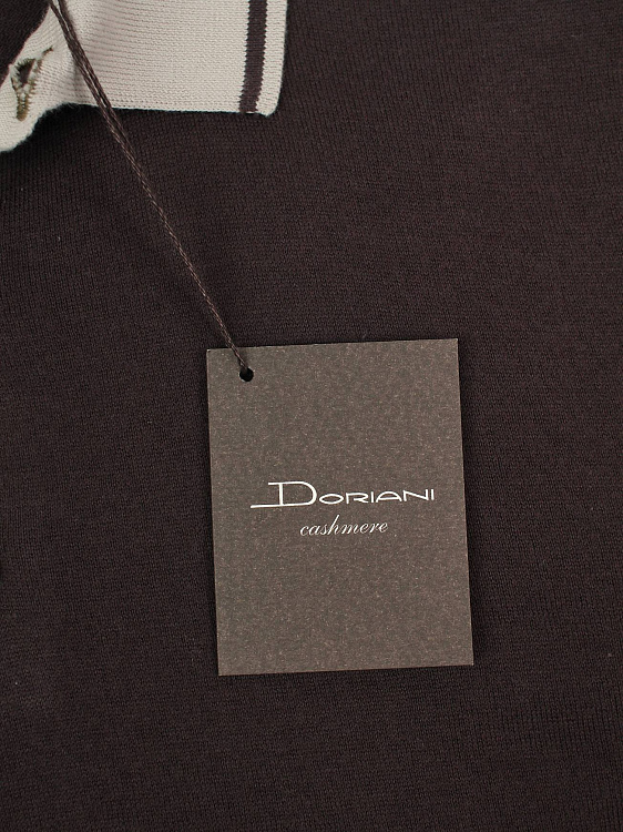 Мужское поло Doriani коричневое, хлопок Doriani фото 8