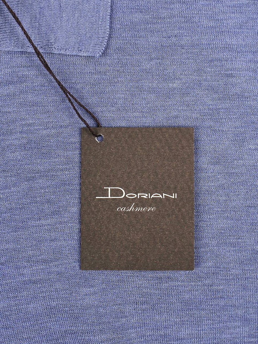 Мужское поло Doriani синее, шелк/хлопок Doriani фото 7