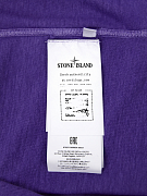 Мужская футболка Stone Island фиолетовая, хлопок — бирка с составом и уходом
