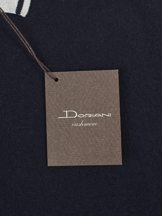 Мужское поло Doriani темно-синее, хлопок Doriani фото 8