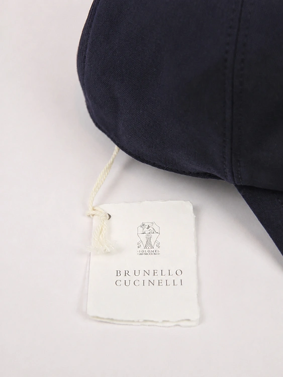Мужская бейсболка Brunello Cucinelli синяя, шерсть Brunello Cucinelli фото 5