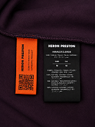 Мужская футболка Heron Preston «HP Wing» фиолетовая из хлопка — бирка с составом и уходом