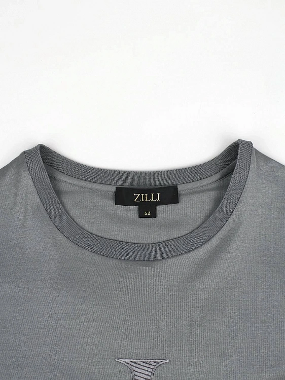 Мужская футболка Zilli серая хлопок Zilli фото 3
