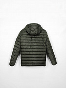 Мужская пуховик Stone Island хаки, полиамид/пух — вид сзади
