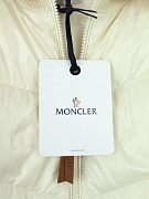 Женский комбинированный пуховик Moncler молочный, полиамид/шерсть Moncler фото 7