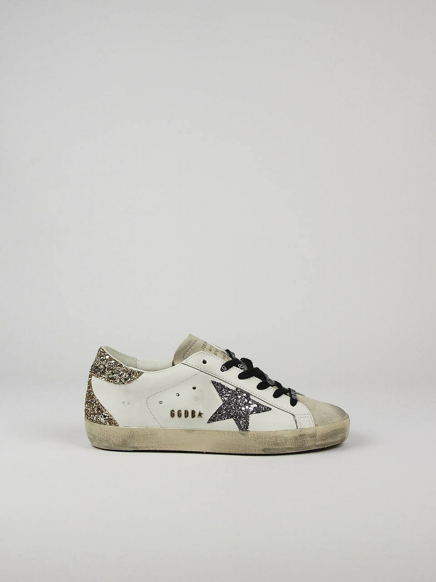 Кеды женские Golden Goose Super Star белые, с блестящей звездой Golden Goose фото 2