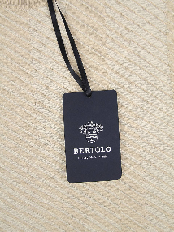 Мужская футболка Bertolo бежевая, хлопок Bertolo фото 7
