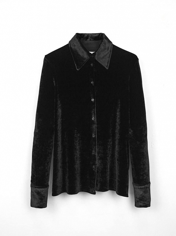 Женская бархатная рубашка Jil Sander черная Jil Sander