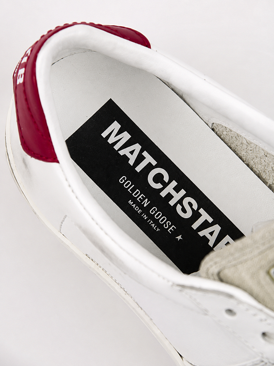 Женские кеды Golden Goose Match Star белые с бордовым задником Golden Goose фото 7