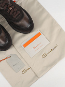 Мужские утепленные кроссовки Santoni Innova коричневые, кожа/шерсть Santoni фото 8