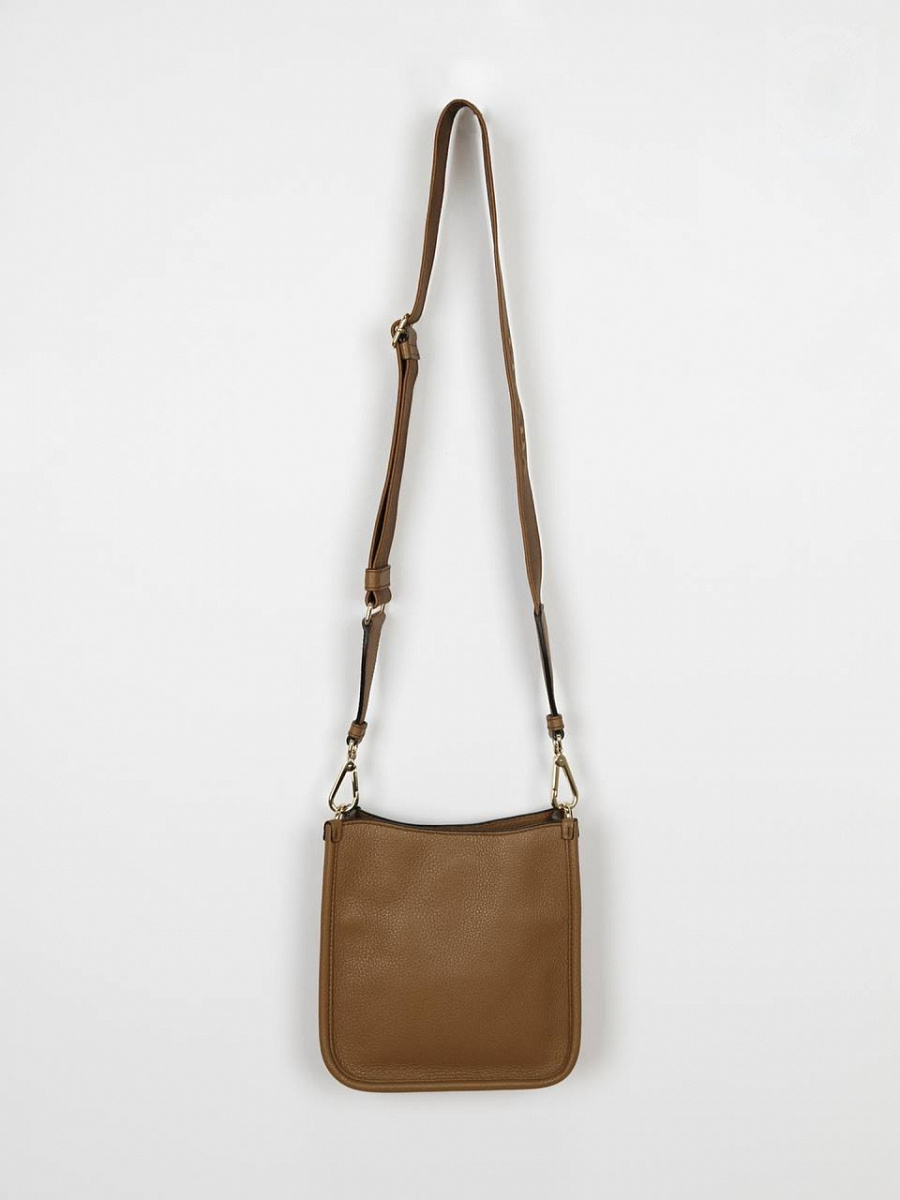 Сумка женская Prada Mini Shoulder Bag карамельная кожаная — вид сзади