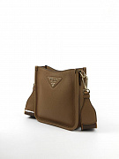 Сумка женская Prada Mini Shoulder Bag карамельная кожаная — вид сбоку